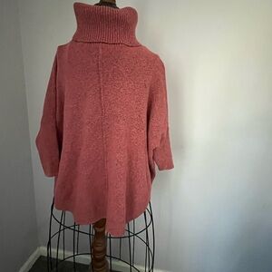 LOFT Dusty Rose Cowl Neck Sweater